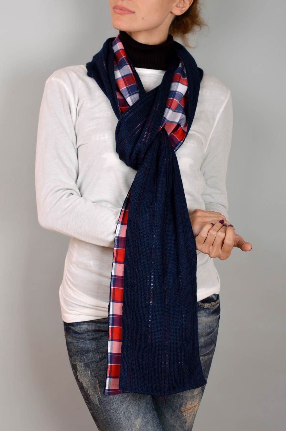 Handmade winter scarf unusual stylish scarf for men designer cute scarf photo 4