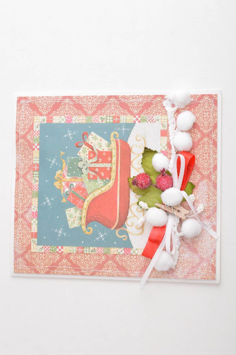 Handmade greeting card Christmas card souvenir ideas inspiration gifts  photo 2