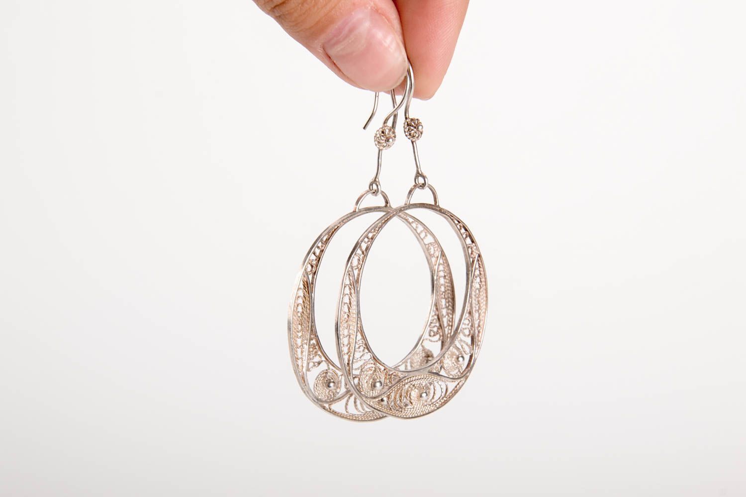 Handmade Ohrringe Designer Schmuck Accessoires für Frauen Damen Ohrringe massiv foto 5