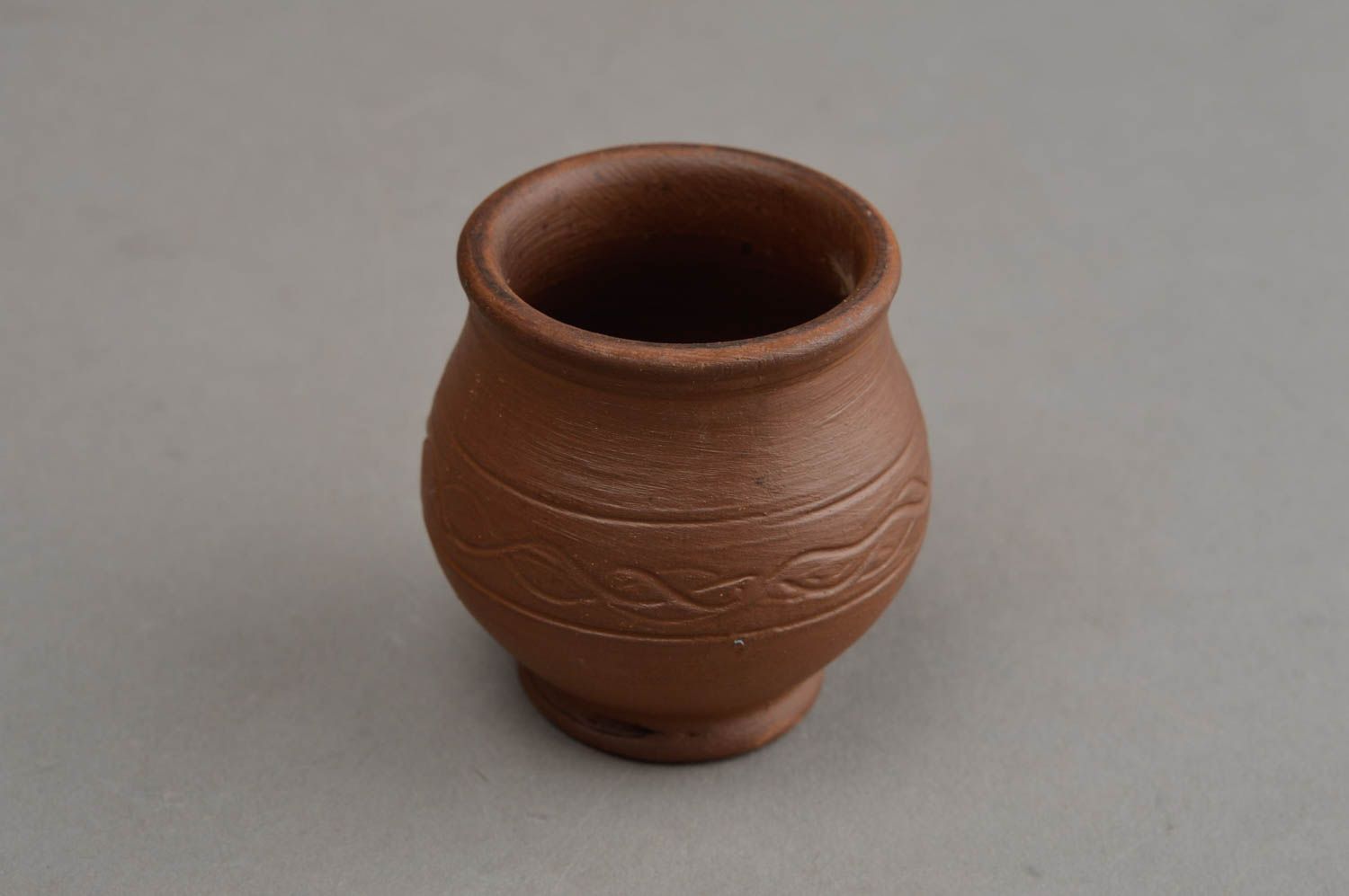 Vaso para chupito hecha a mano elemento decorativo cerámica para cocina  foto 3