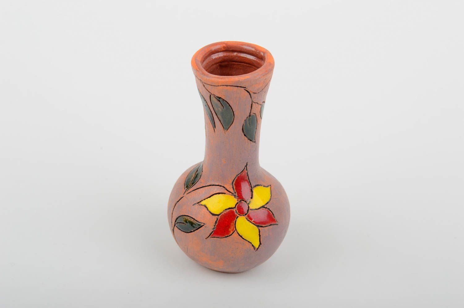 Красивая ваза ручной работы керамическая ваза для цветов декор для дома фото 1