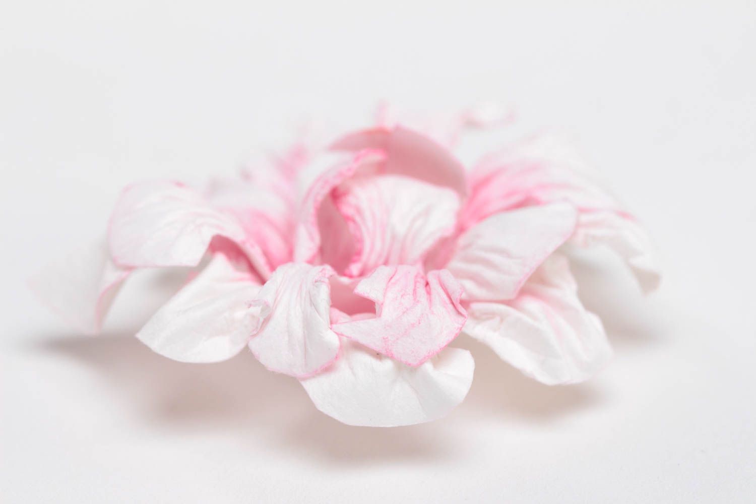 Handmade künstliche Blume aus Papier bemalt zart für Scrapbooking groß schön foto 3