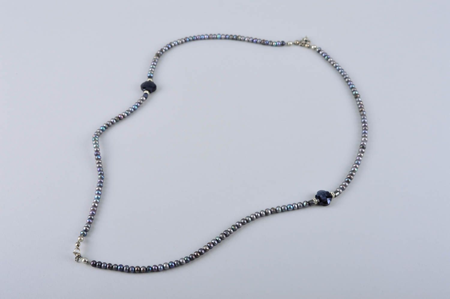 Handmade designer adornment unique artificial pearls necklace present for woman photo 4