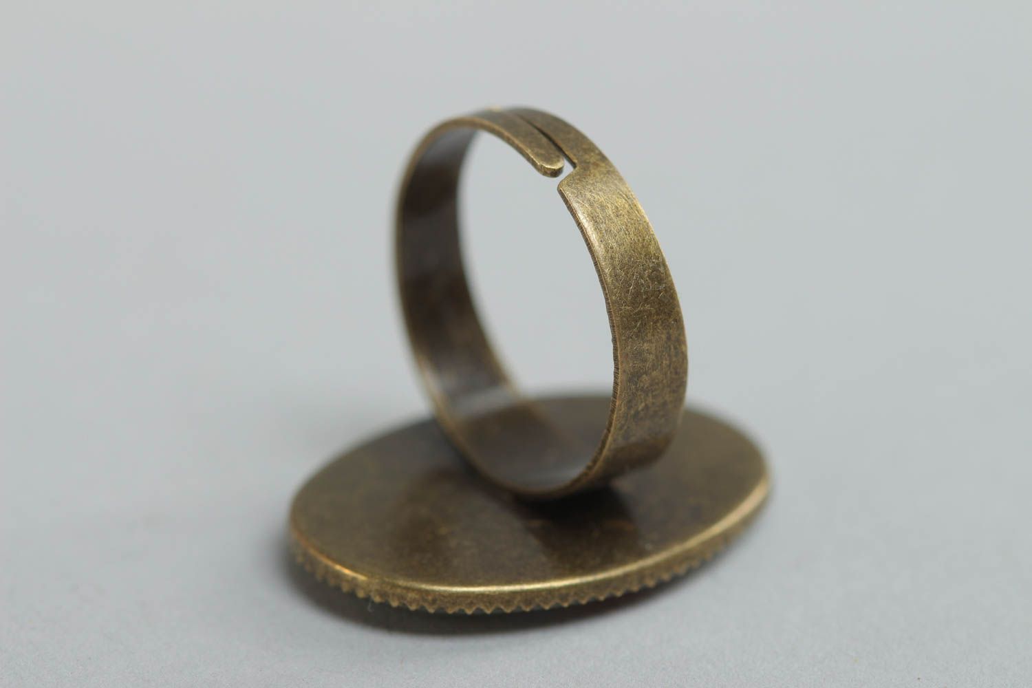 Origineller ovaler Vintage Ring handmade aus Glasur Retro Paris foto 4