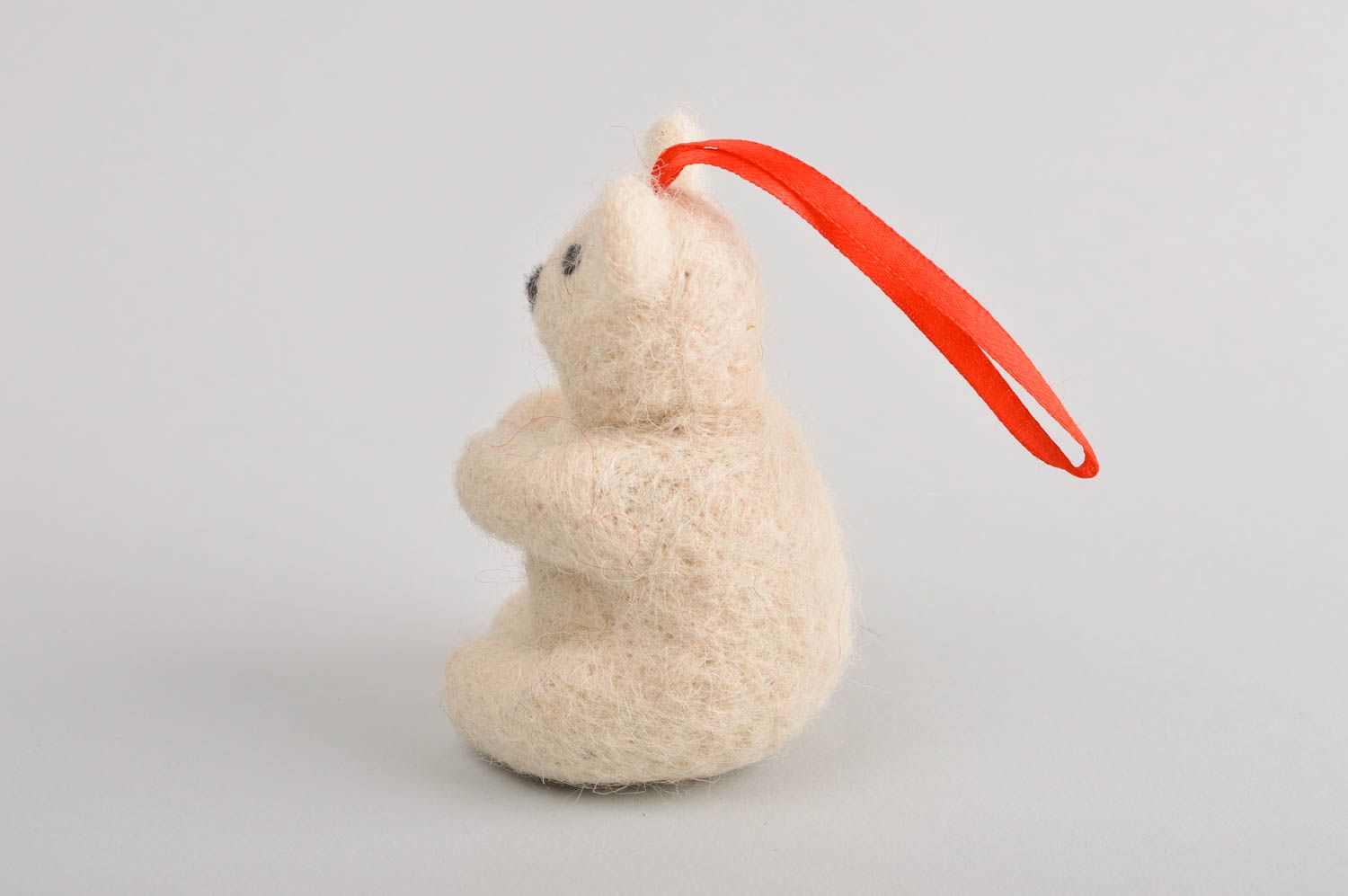Muñeco de fieltro hecho a mano juguete original regalo para niños oso polar foto 3