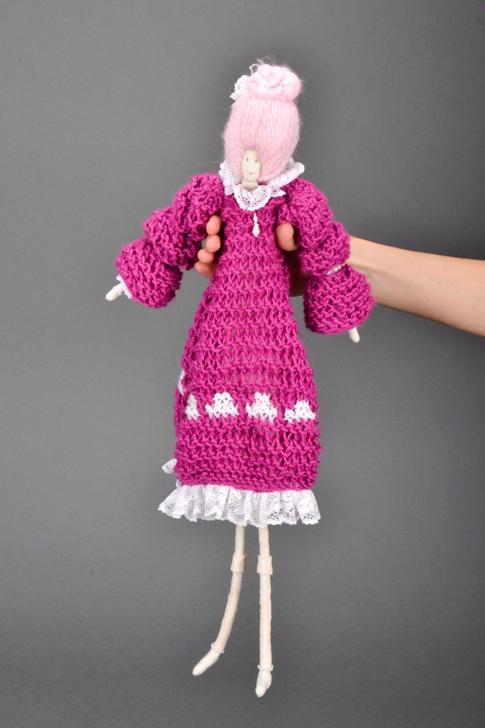 Designer doll in violet clothes photo 5