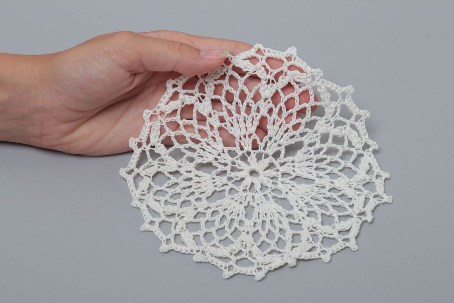 Unusual handmade napkin crochet lace napkin interior decorating gift ideas photo 5
