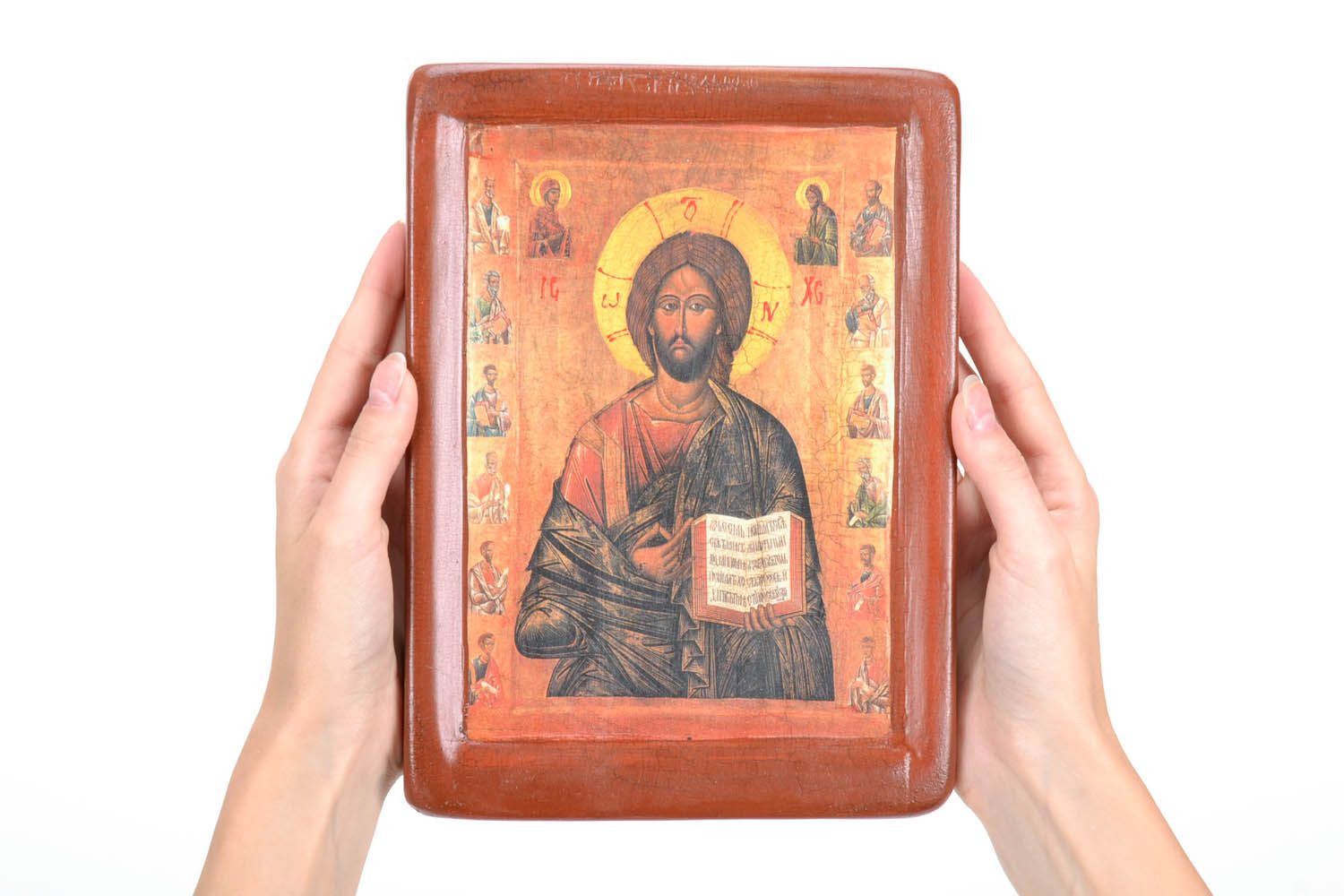 Печатная икона-репродукция Христос Вседержитель фото 3