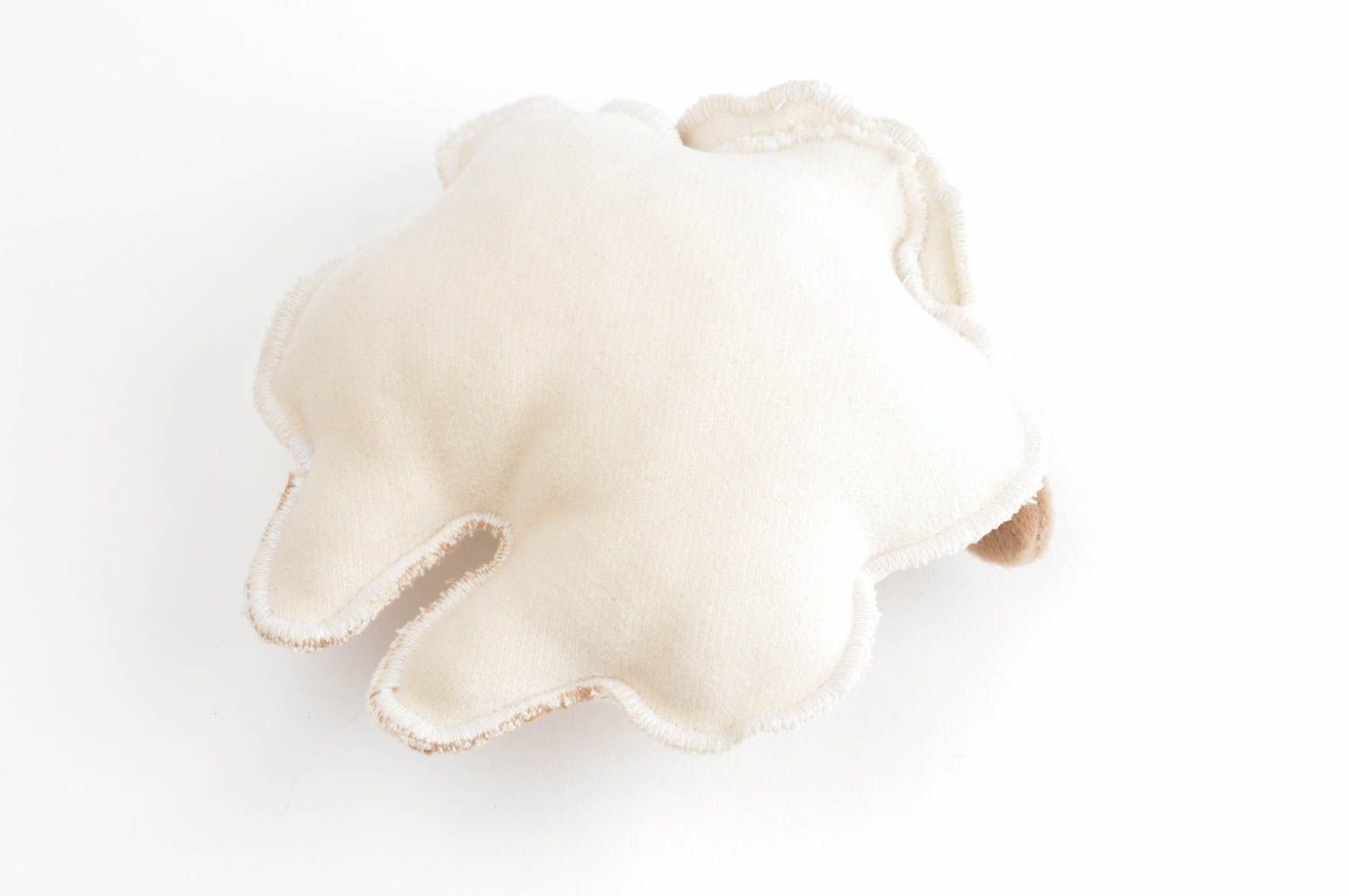 Игрушка овца ручной работы детская игрушка из ткани мягкая игрушка красивая фото 3