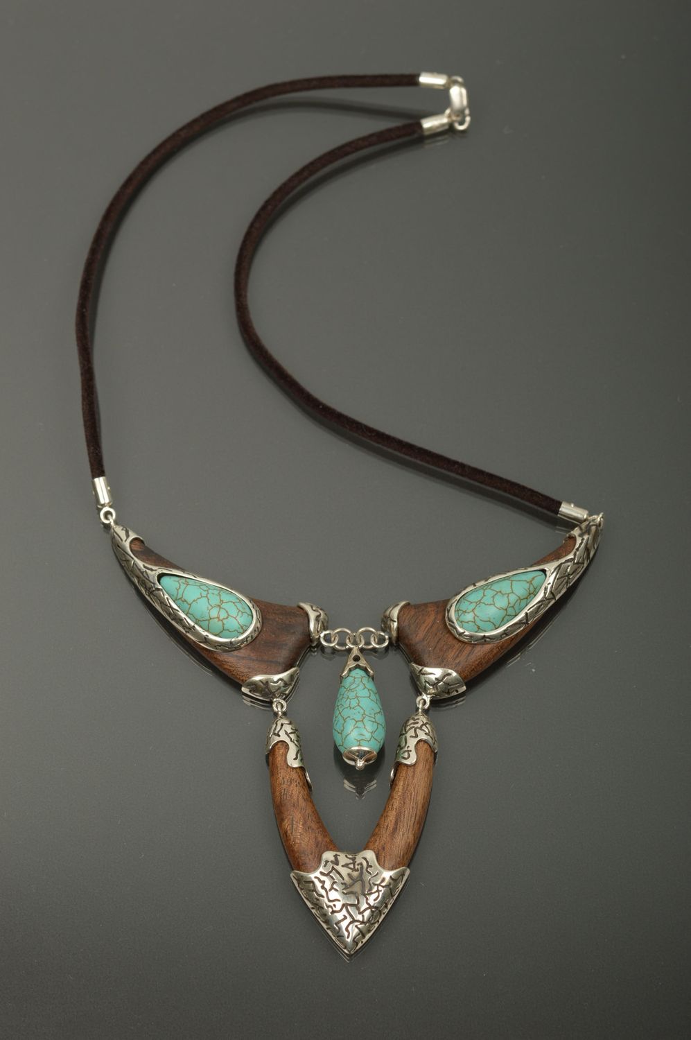 Handmade necklace trendy jewels designer gift natural stones stylish accessory photo 2
