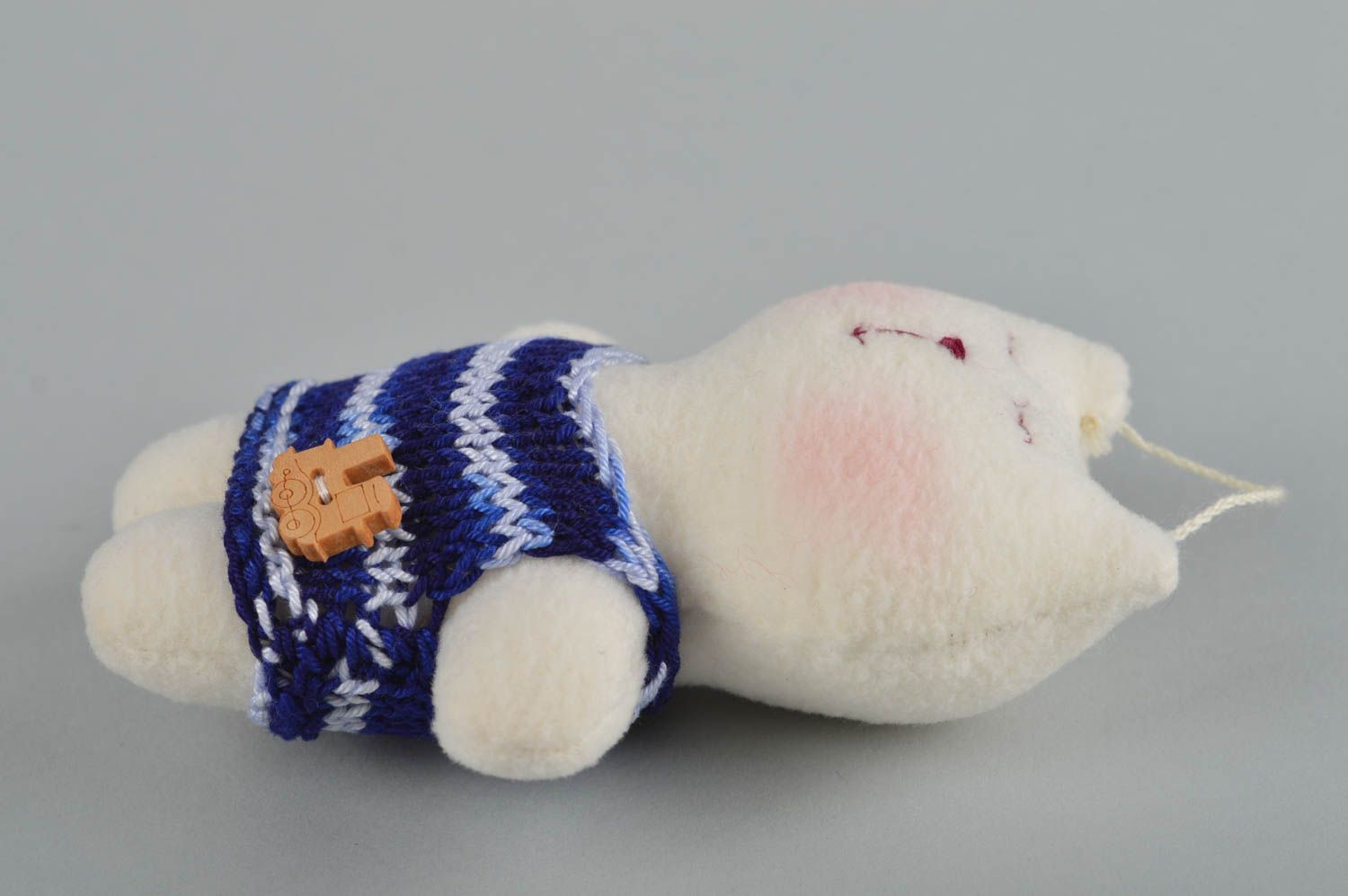Juguete de tela muñeco artesanal de forro polar decoración del hogar Gato foto 3