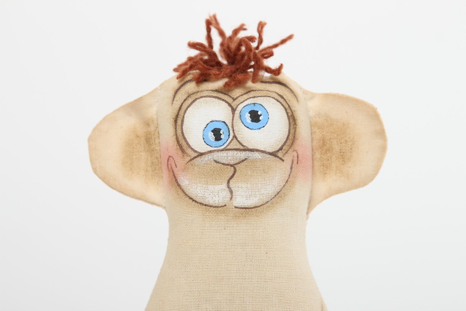 Текстильная игрушка обезьянка ручной работы мягкая игрушка декор для дома фото 3