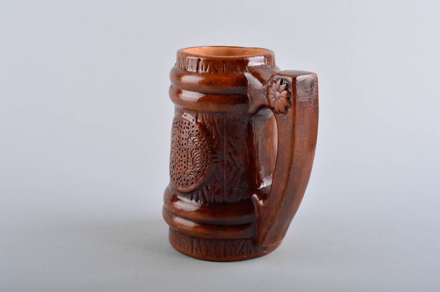 Handmade beer mug ceramic beer mug clay tableware designer interior pottery photo 3