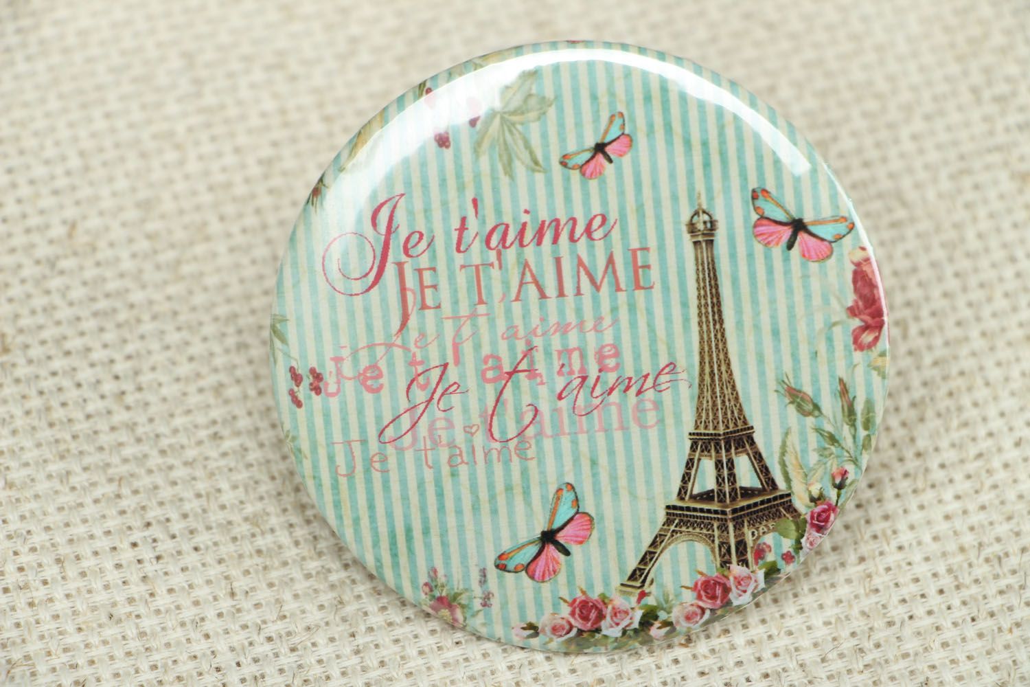 Handmade Taschenspiegel Paris foto 1