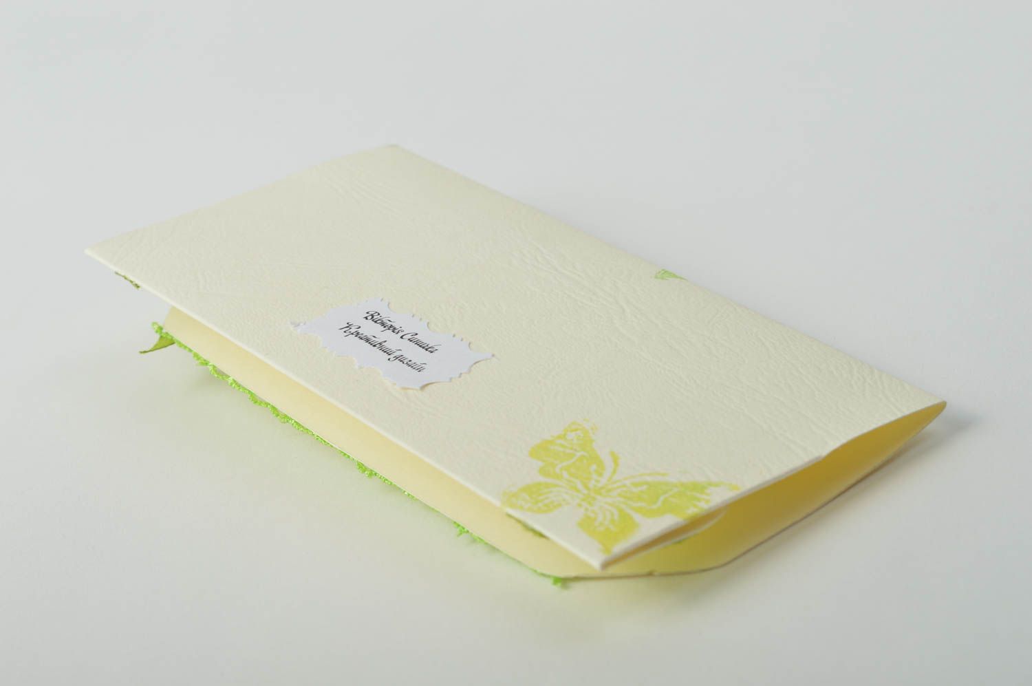 Enveloppe fait main Enveloppe design fleurs jaunes Idée cadeau original photo 5
