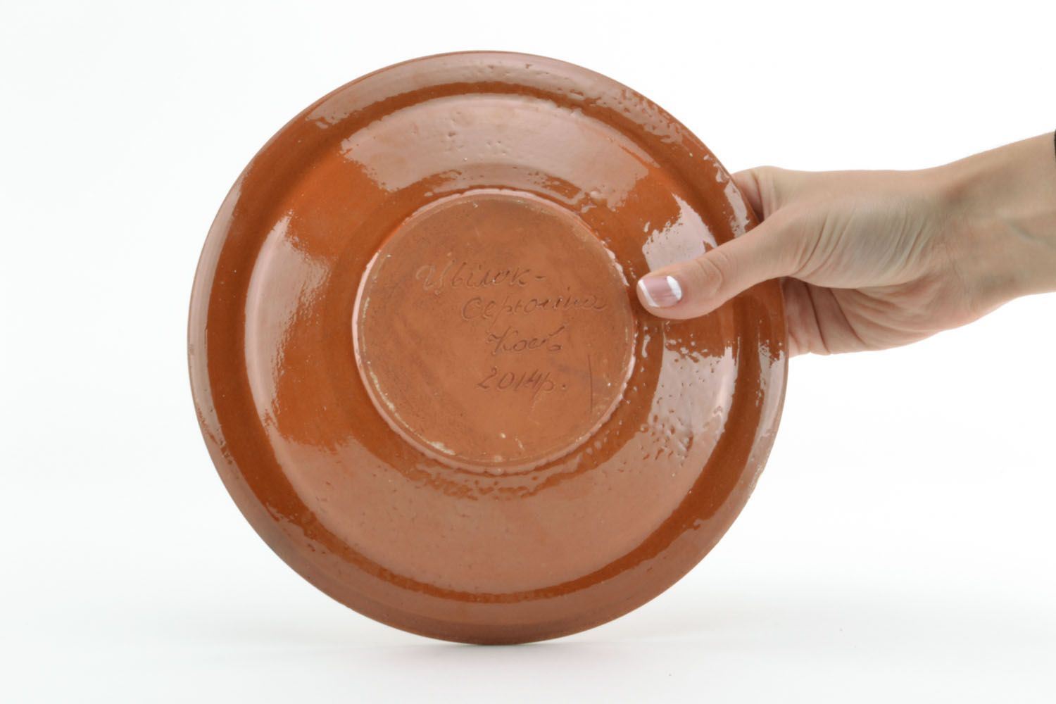 Handgemachter Keramik Teller foto 2