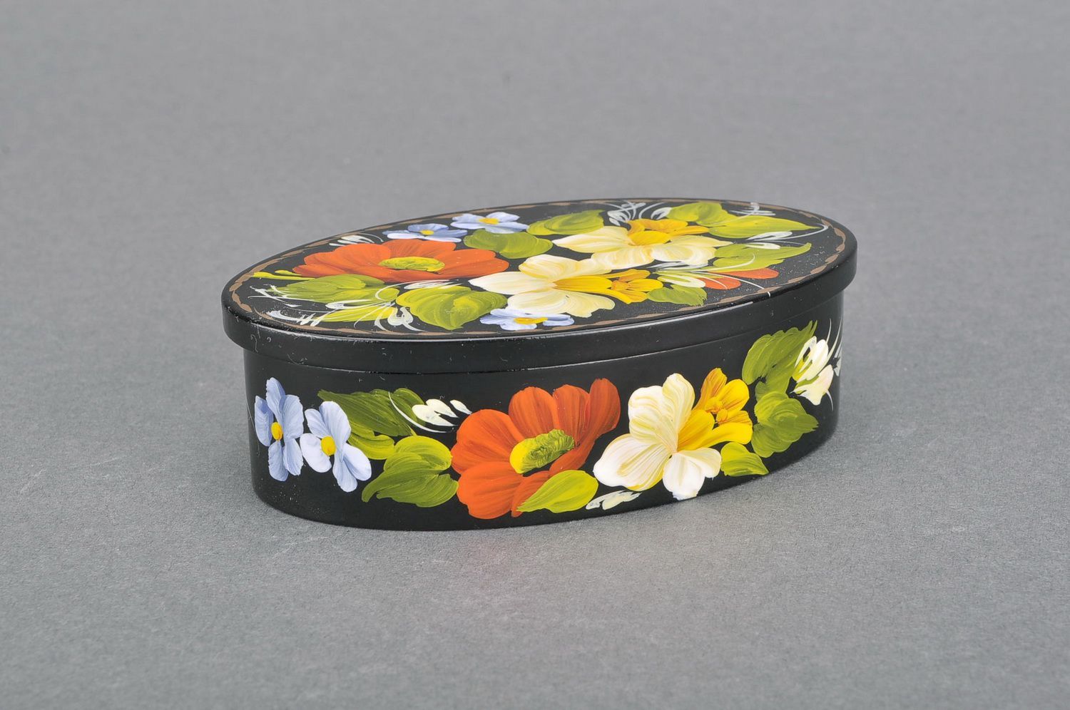 Floral wooden box photo 1