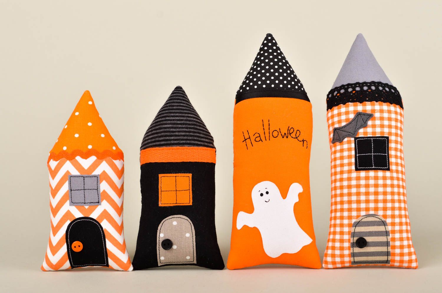 Handmade Spielzeug Haus 4 Stück Wohn Accessoires Geschenke für Kinder orange foto 1
