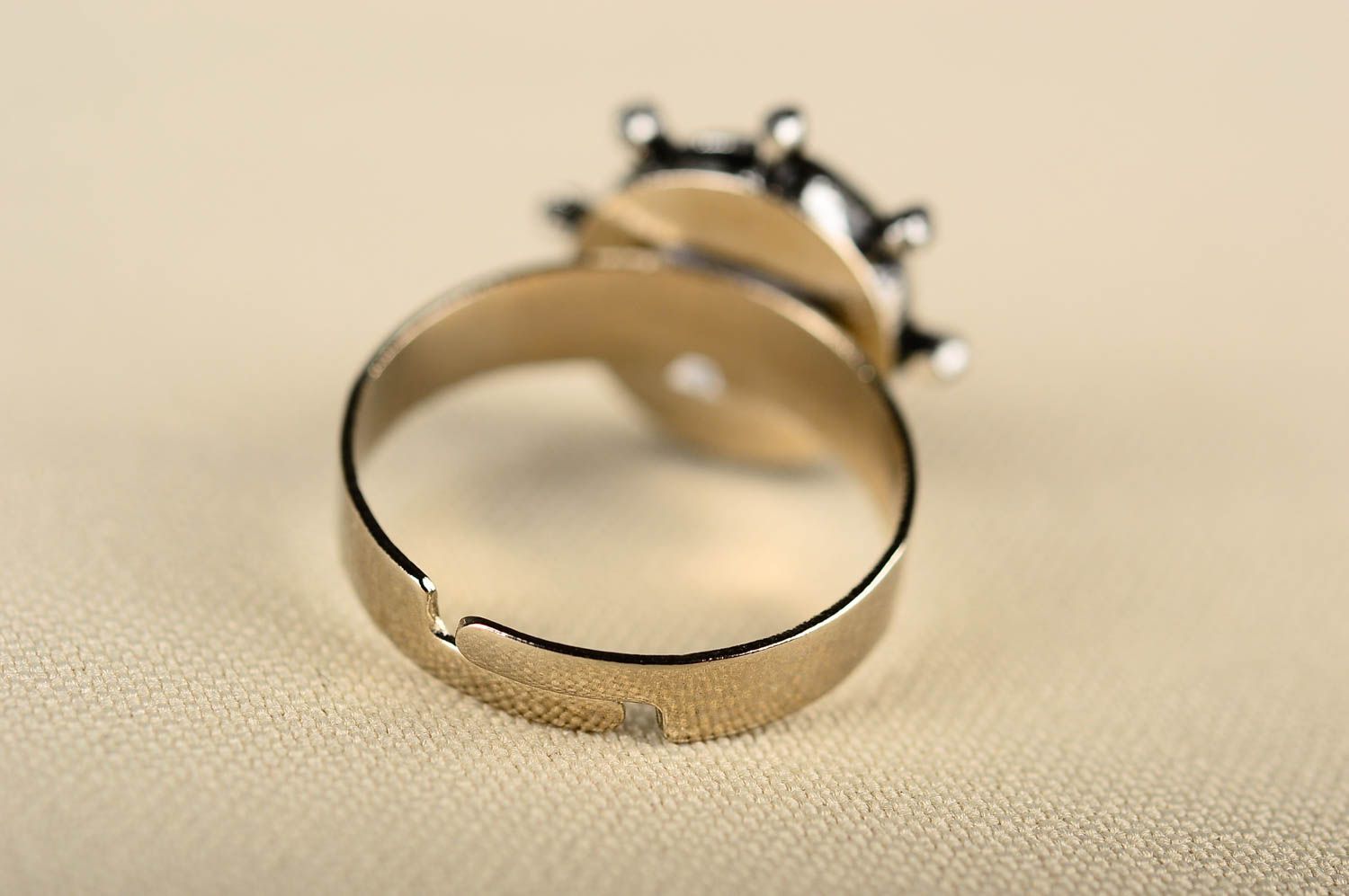 Кольцо ручной работы кольцо из металла с морским штурвалом модное кольцо фото 4