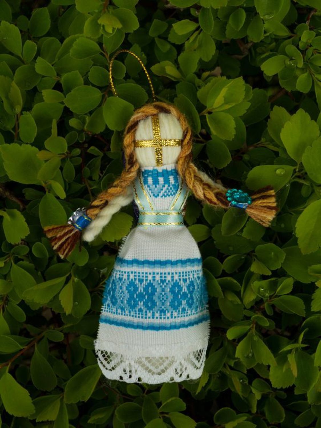 Bambola etnica di stoffa fatta a mano Amuleto talismano Giocattolo slavo foto 2