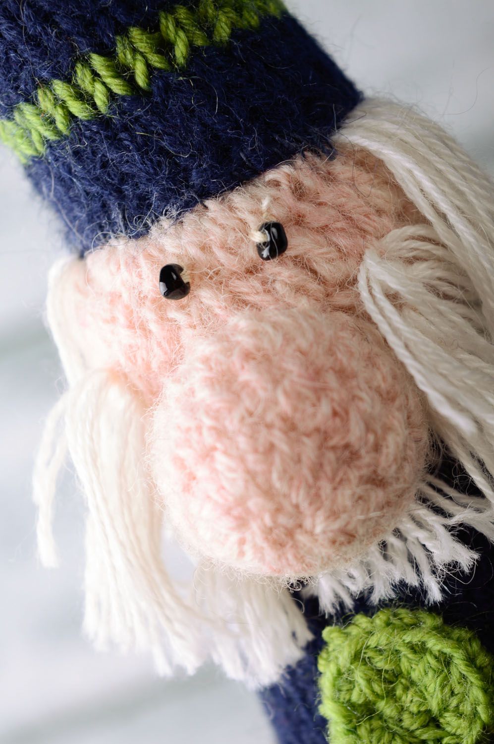 Doudou tricoté en laine original Nain photo 2