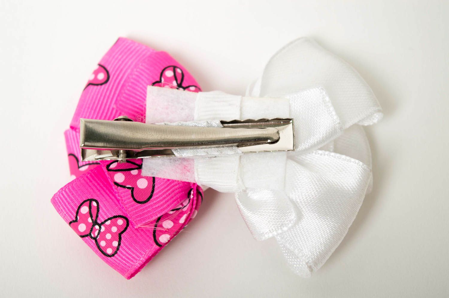 Handmade rosa Haarspange Schleife Accessoire für Mädchen Designer Schmuck  foto 4
