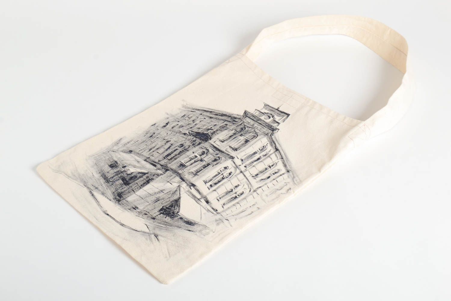 Bolso de tela al hombro accesorio de mujer hecho a mano regalo original foto 1