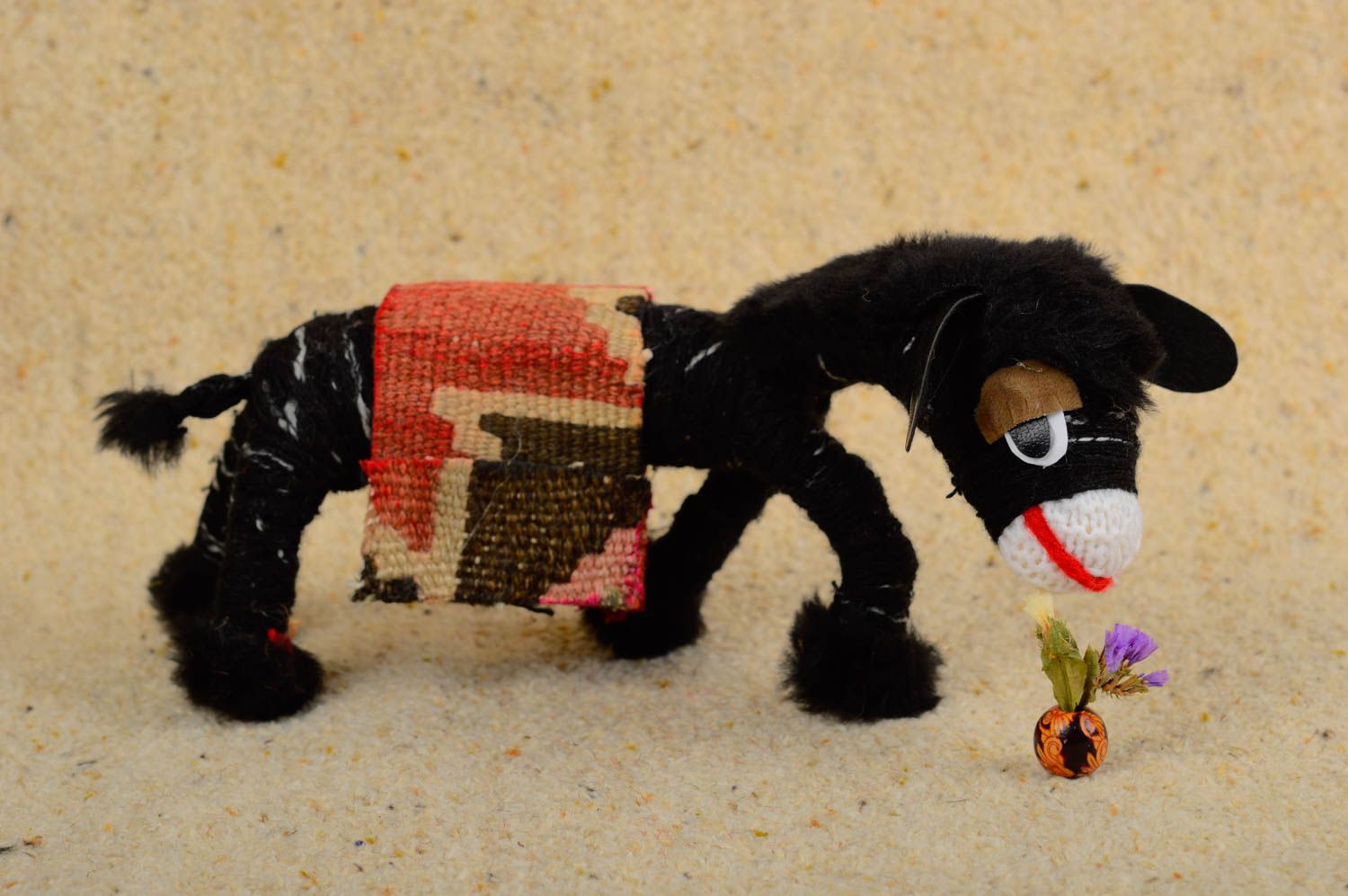 Handmade Deko Miniatur Figur Kinder Geschenk kleines Spielzeug Esel lustig schön foto 1