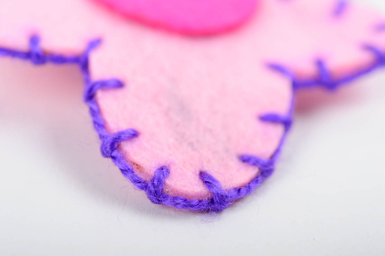 Rosa Blume Haarspange handgemachter Schmuck Accessoires für Mädchen zart foto 3