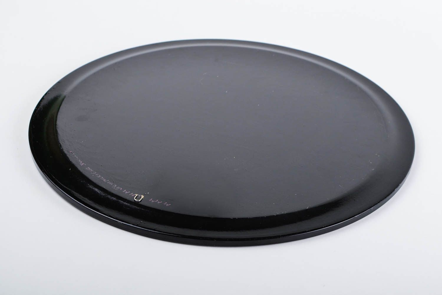 Декор на стену хэнд мэйд круглая черная декоративная тарелка расписная посуда фото 5