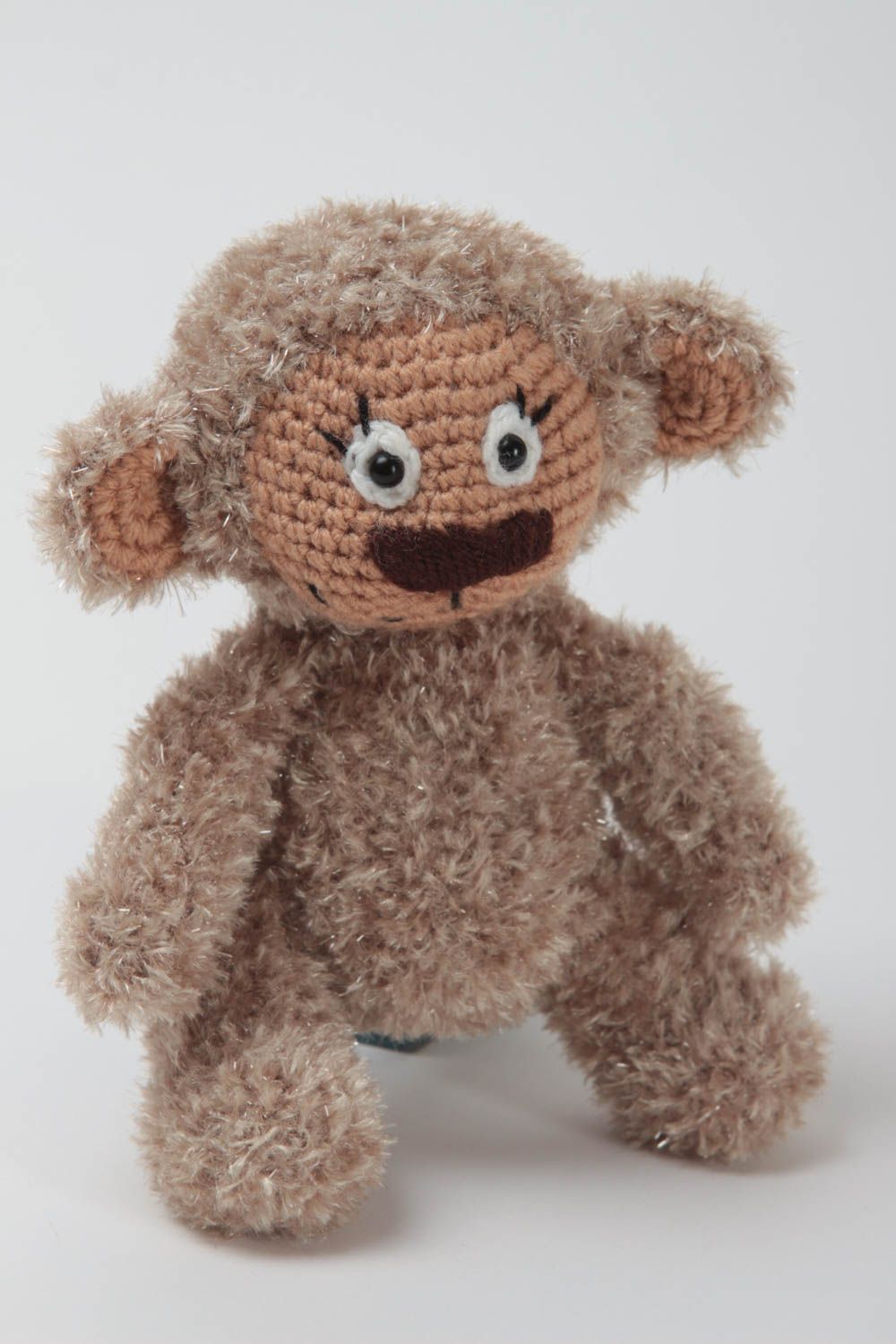 Soft handmade crocheted toy unique designer present for children decoration photo 2
