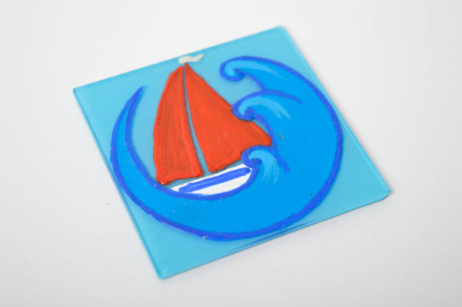 Handmade Magnet für Kühlschrank Designer Geschenk Deko Idee Haus Segelboot  foto 2