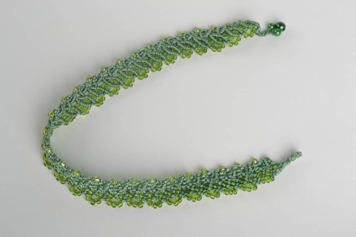 Handmade Rocailles Kette Damen Collier Halsketten Damen Halsketten Frauen grün foto 4