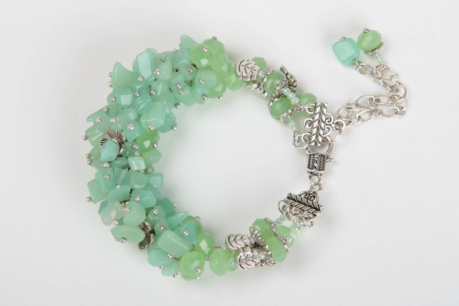 Unusual homemade gemstone beaded bracelet fashion accessories gift ideas photo 2