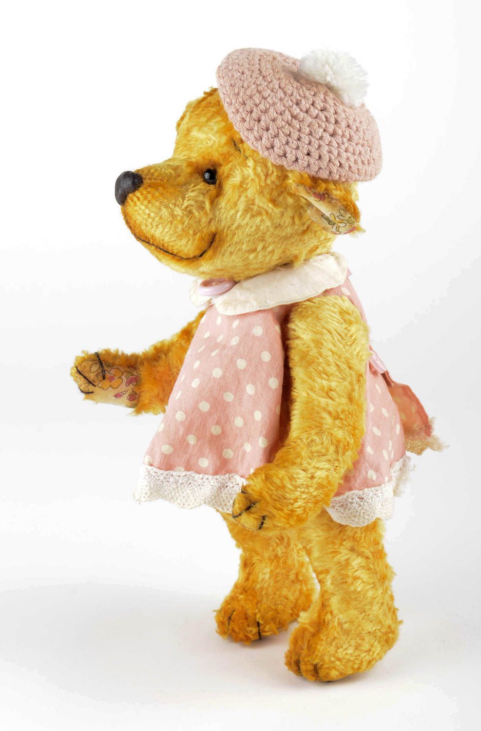 Handmade soft toy bear toy stuffed toy cute baby toys collectible toy for baby photo 3