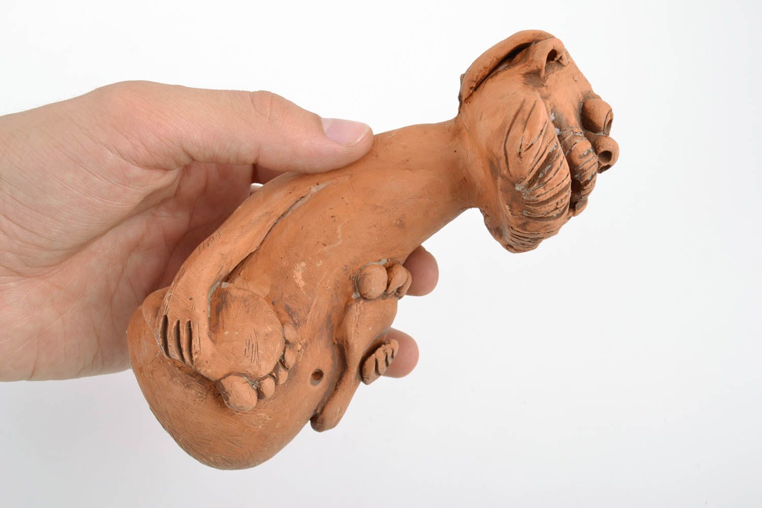 Figurine amusante en terre cuite recouverte de glaçure faite main Homme photo 2