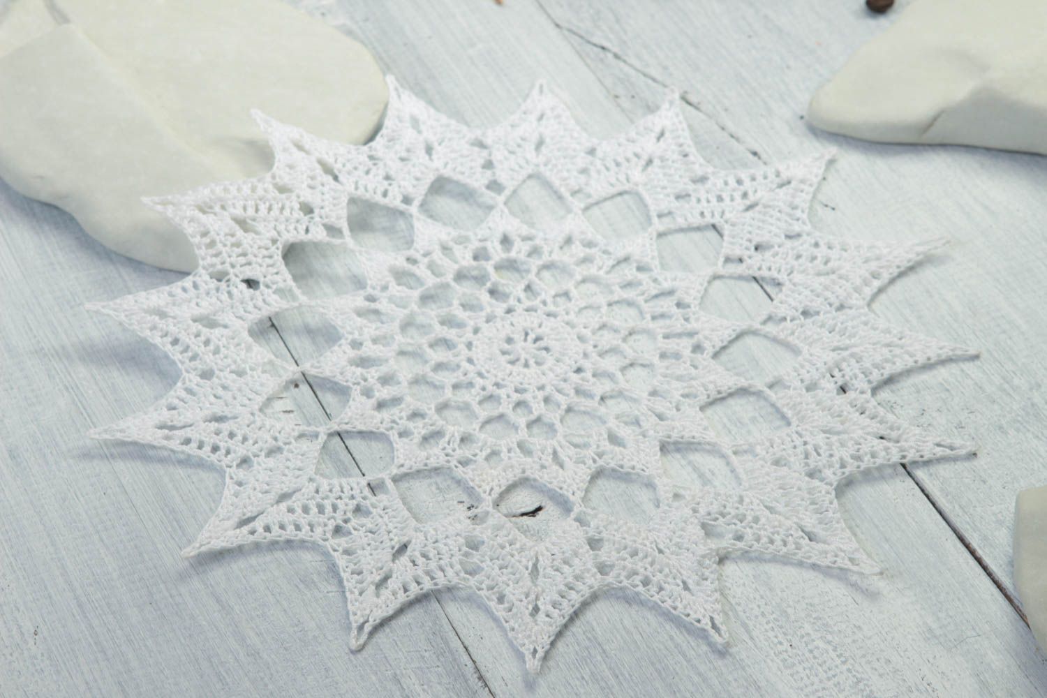 Handmade table napkin decorative crochet napkin home textiles the living room  photo 1