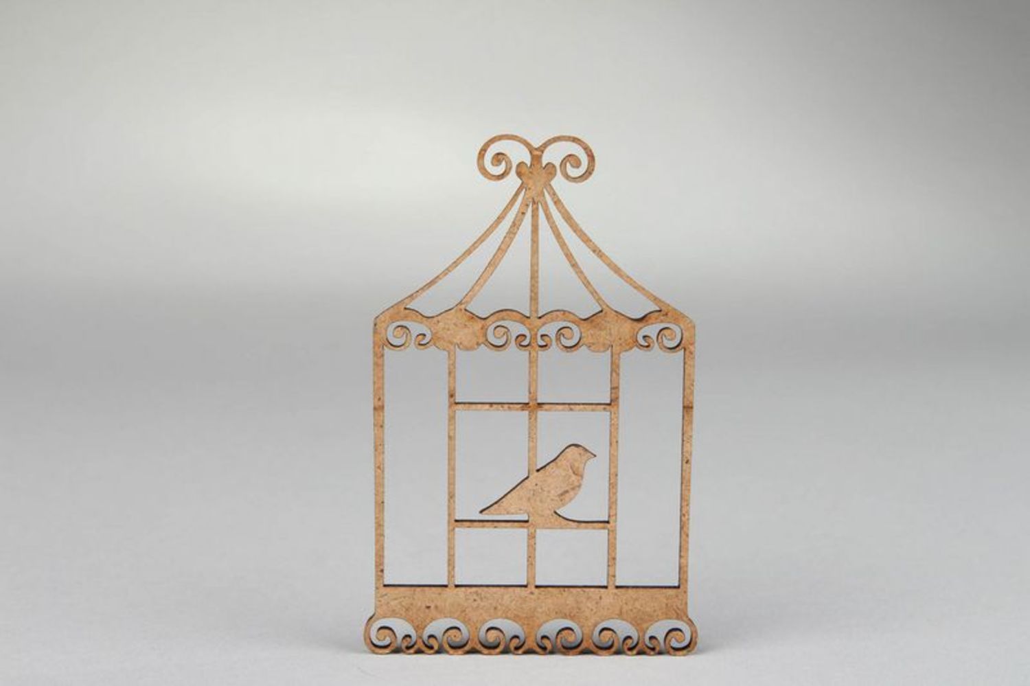 Chipboard Bird in a cage photo 2