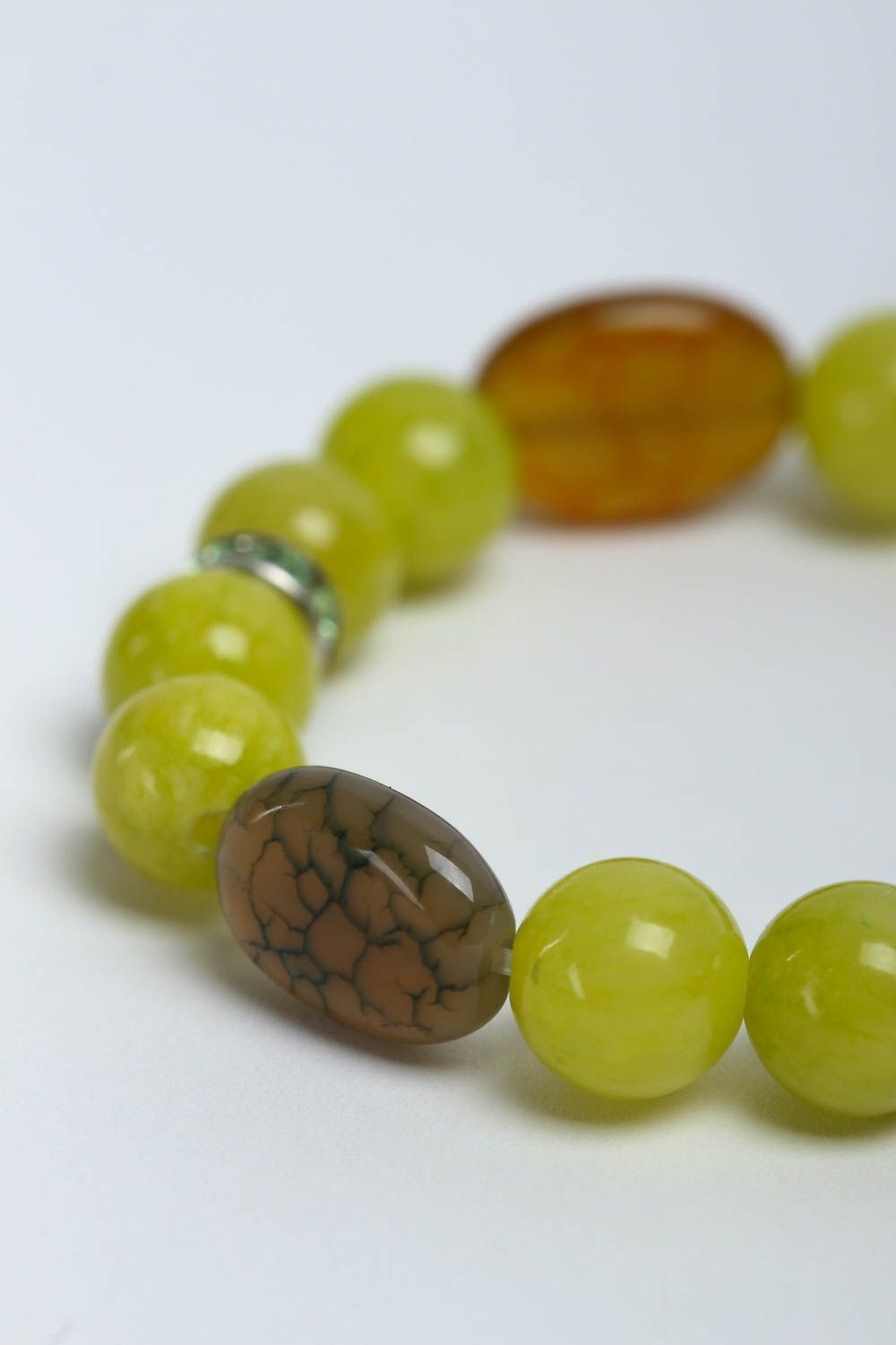 Handmade natural stone bracelet vintage trendy jewelry with natural stones photo 3