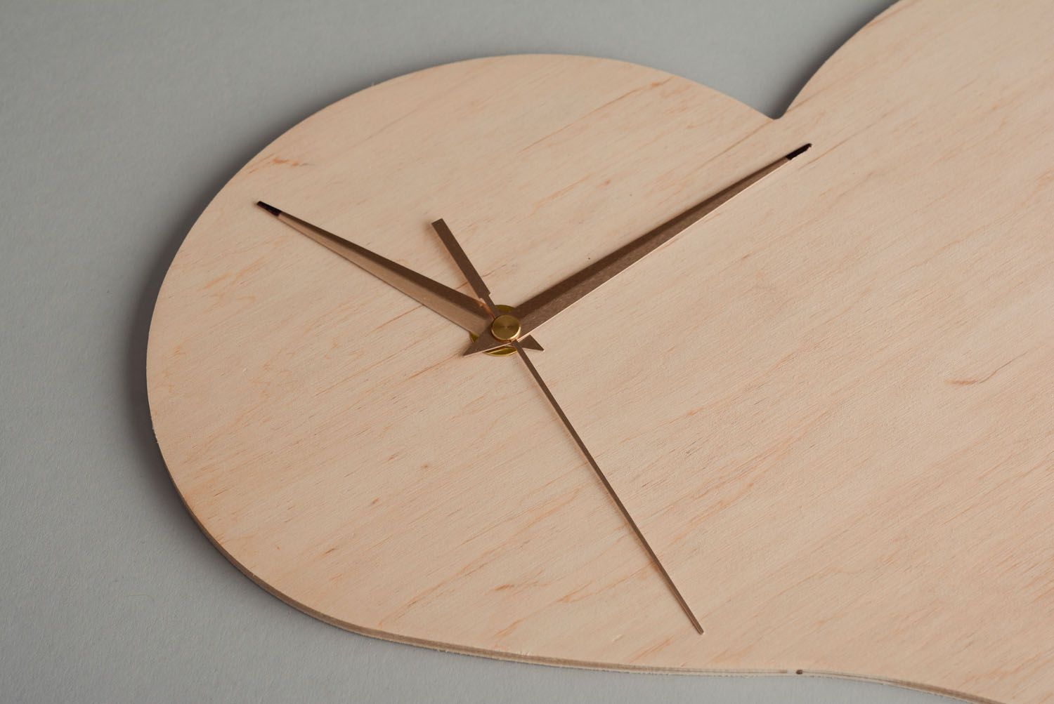 Wooden blank clock Heart photo 4