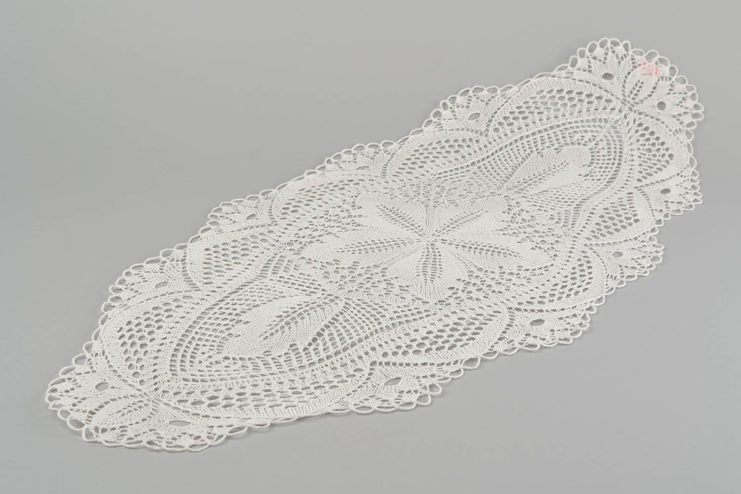 Knitted napkin handmade decorative lace napkin for coffee table interior ideas photo 5