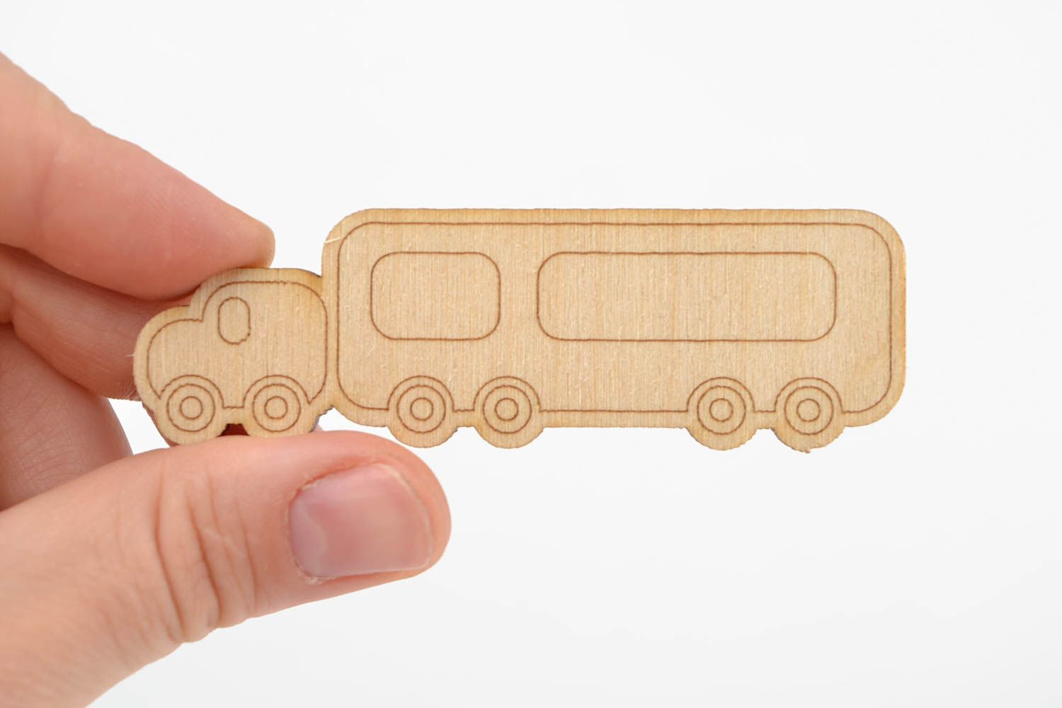 Lastwagen Holz handmade Miniatur Figur Holz Rohling zum Bemalen Kinder Geschenk foto 2