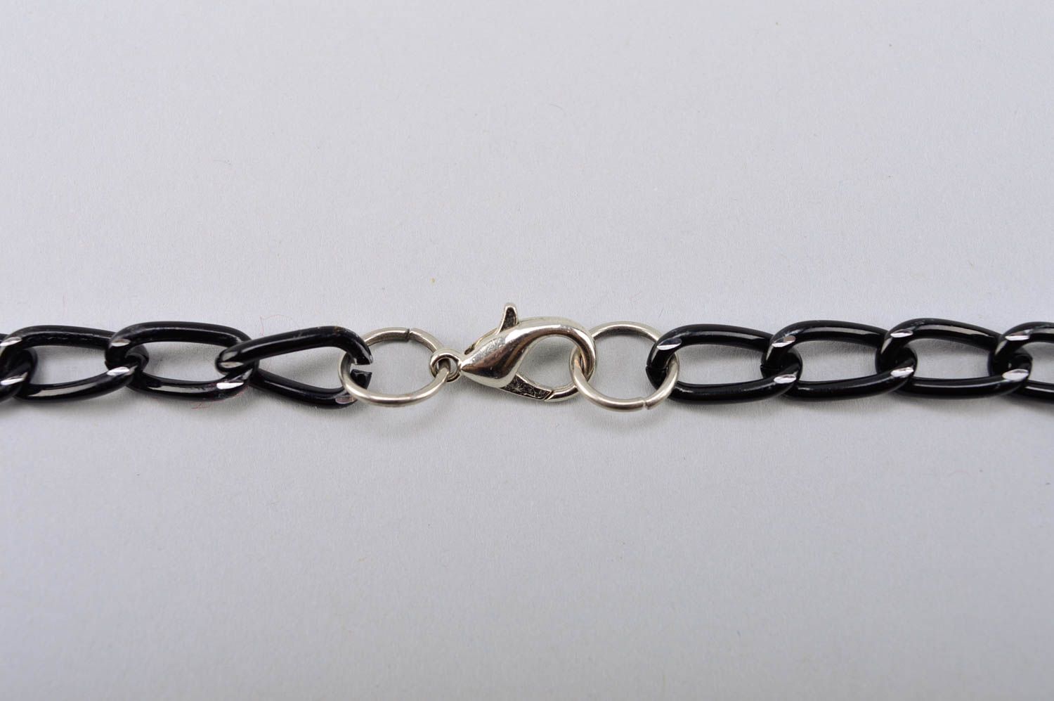 Handgemachter Schmuck Stoff Halskette Hals Schmuck aus Fäden schwarz schön foto 4