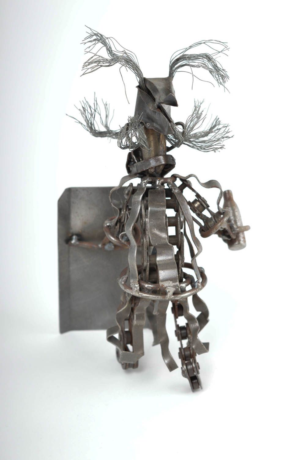 Декор для дома хэнд мэйд фигурка из металла необычный подарок Баба-яга фото 4