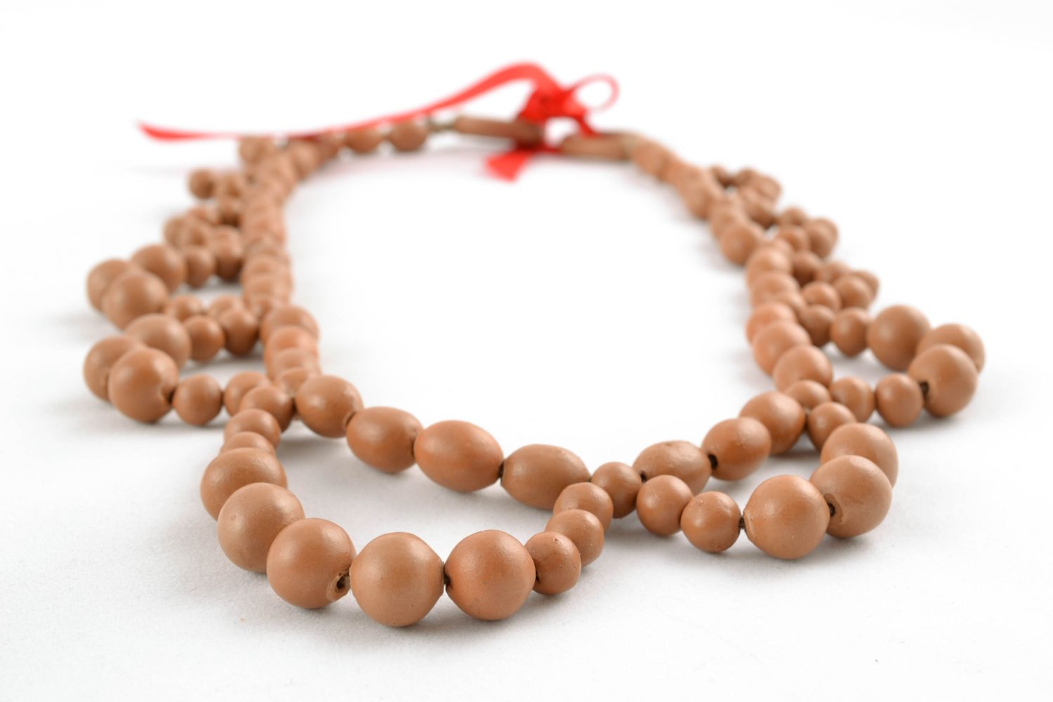 Ceramic bead necklace photo 3