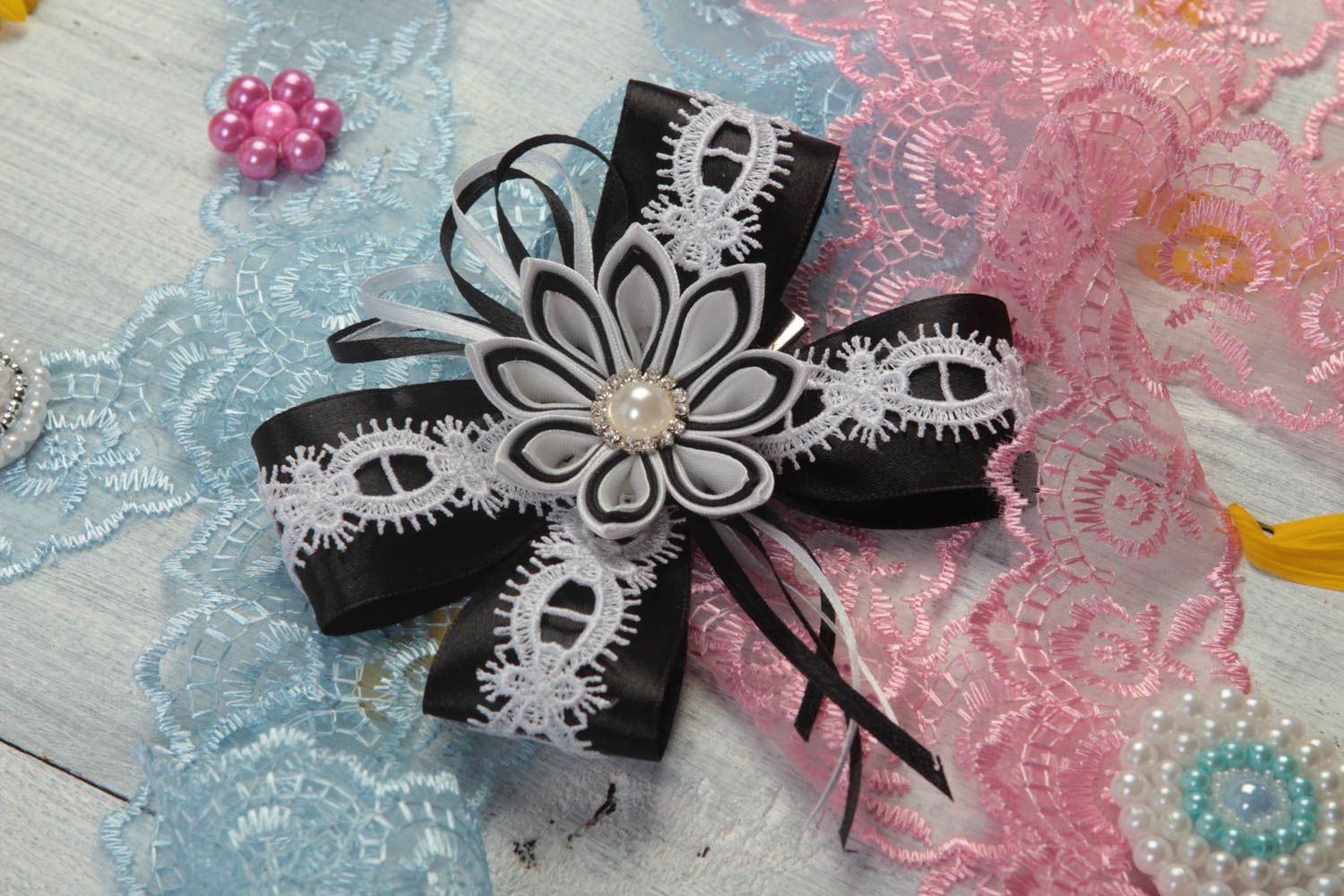 Flower hair accessories handmade hair clip hair accessories for girls photo 1