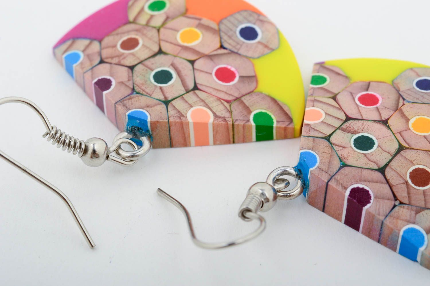 Boucles d'oreilles tendance Bijou fait main colorées design Cadeau pour femme photo 5
