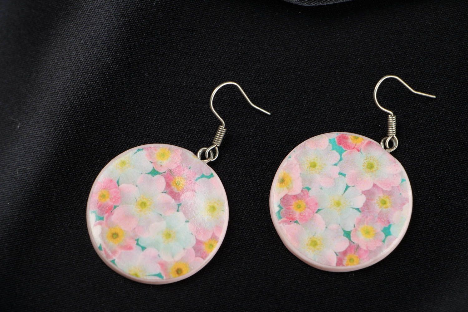 Polymer clay earrings Tenderness photo 1