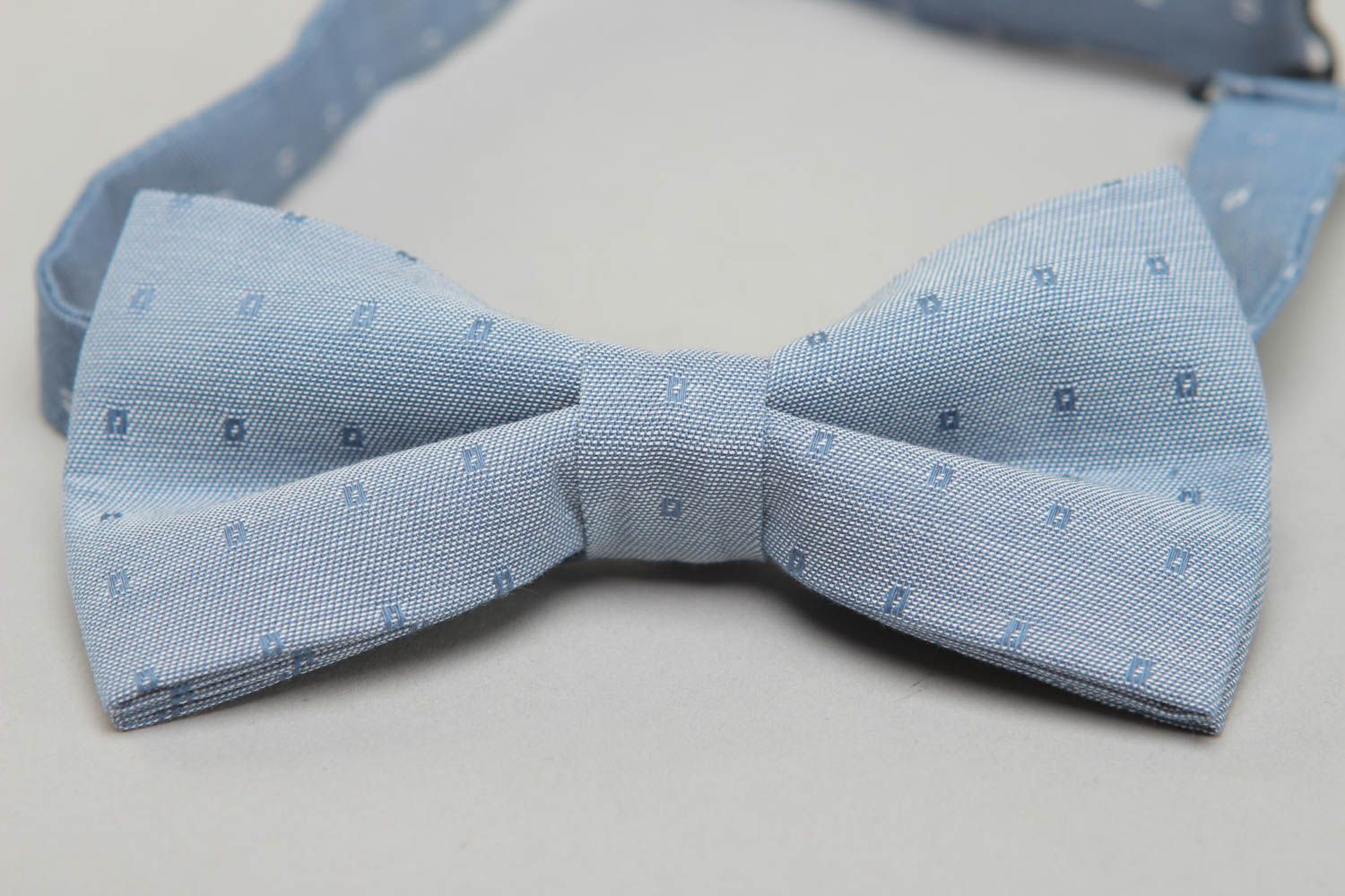Оригинальный галстук-бабочка из хлопковой ткани  фото 2