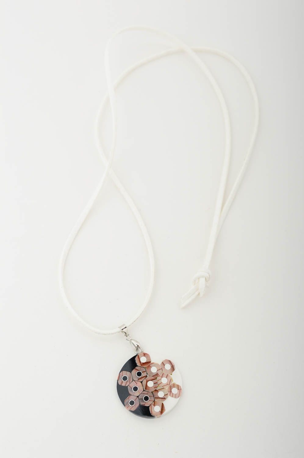 Handmade pendant unusual gift designer jewelry wooden pendant gift for her photo 3